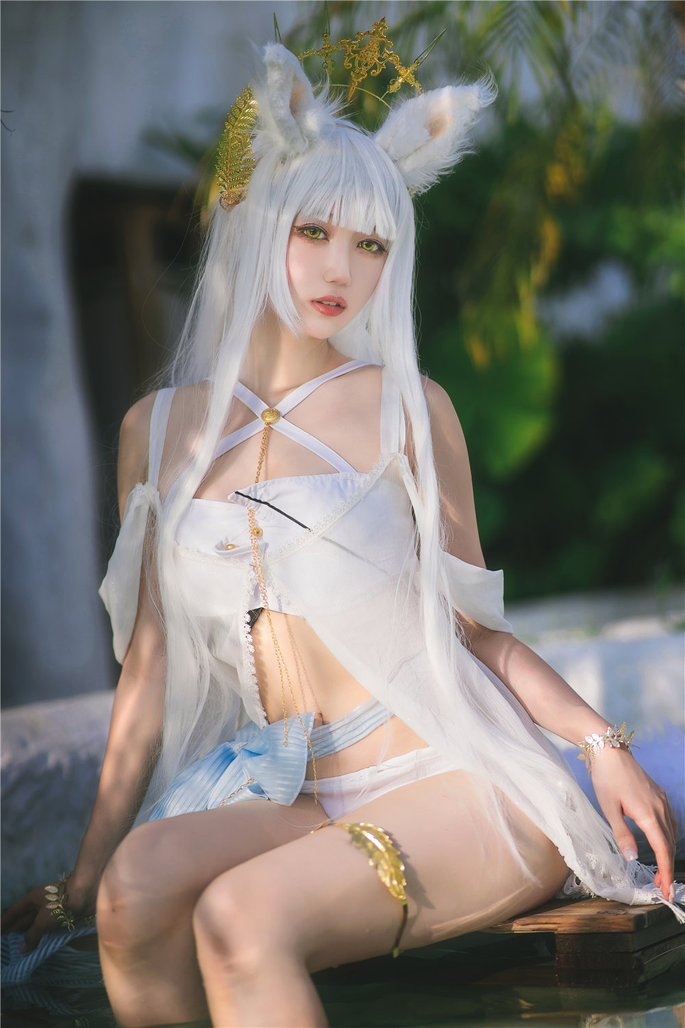 周叽是可爱兔兔 白金泳装[23P-339MB]