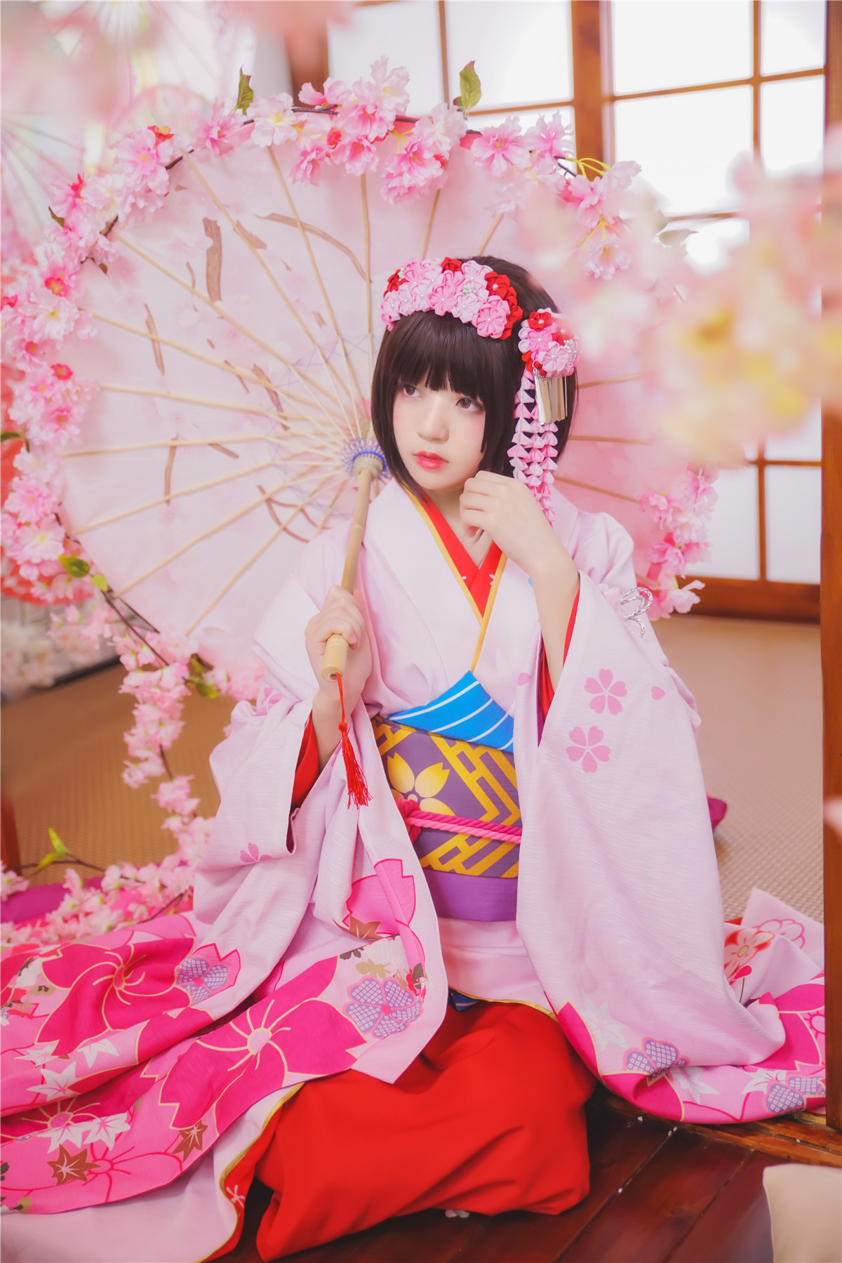 桜桃喵 加藤惠 和服[23P-368MB]