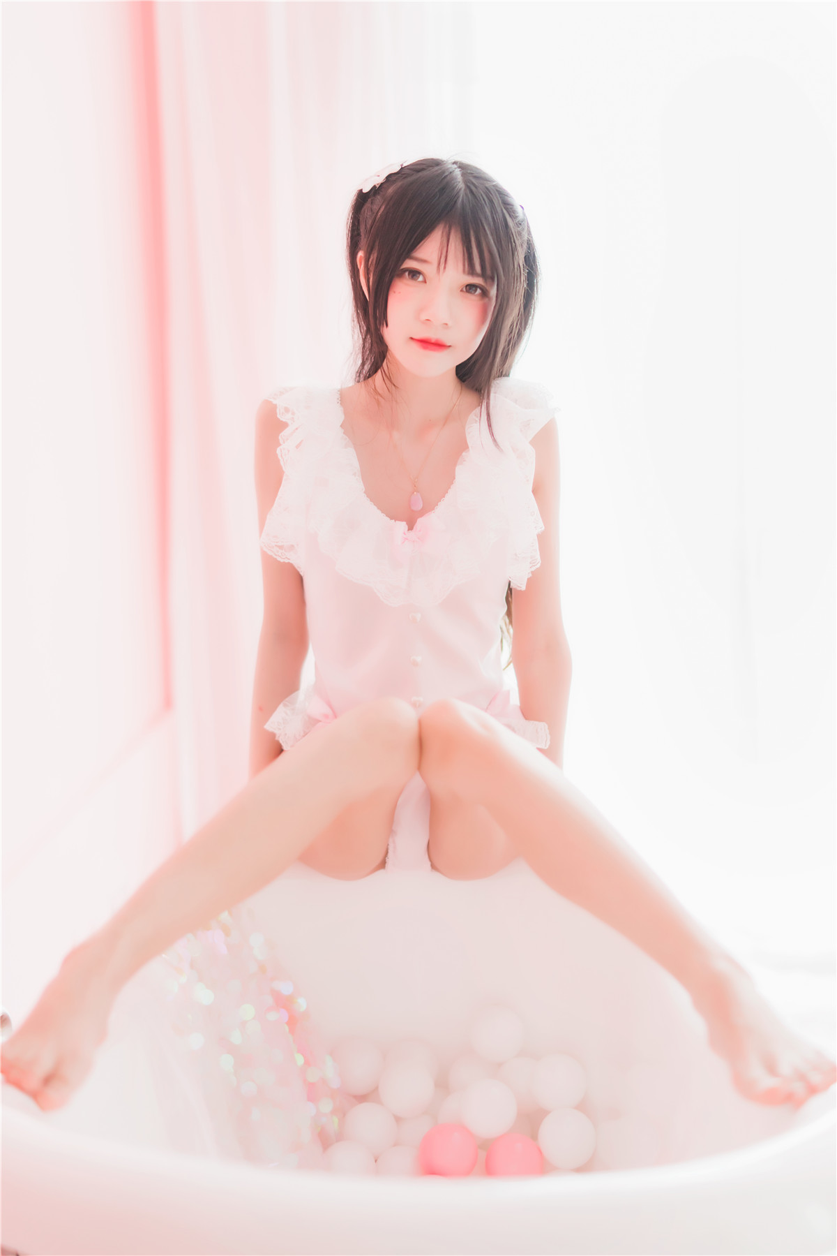 桜桃喵 冬眠系列 粉色浴缸[57P-720MB]