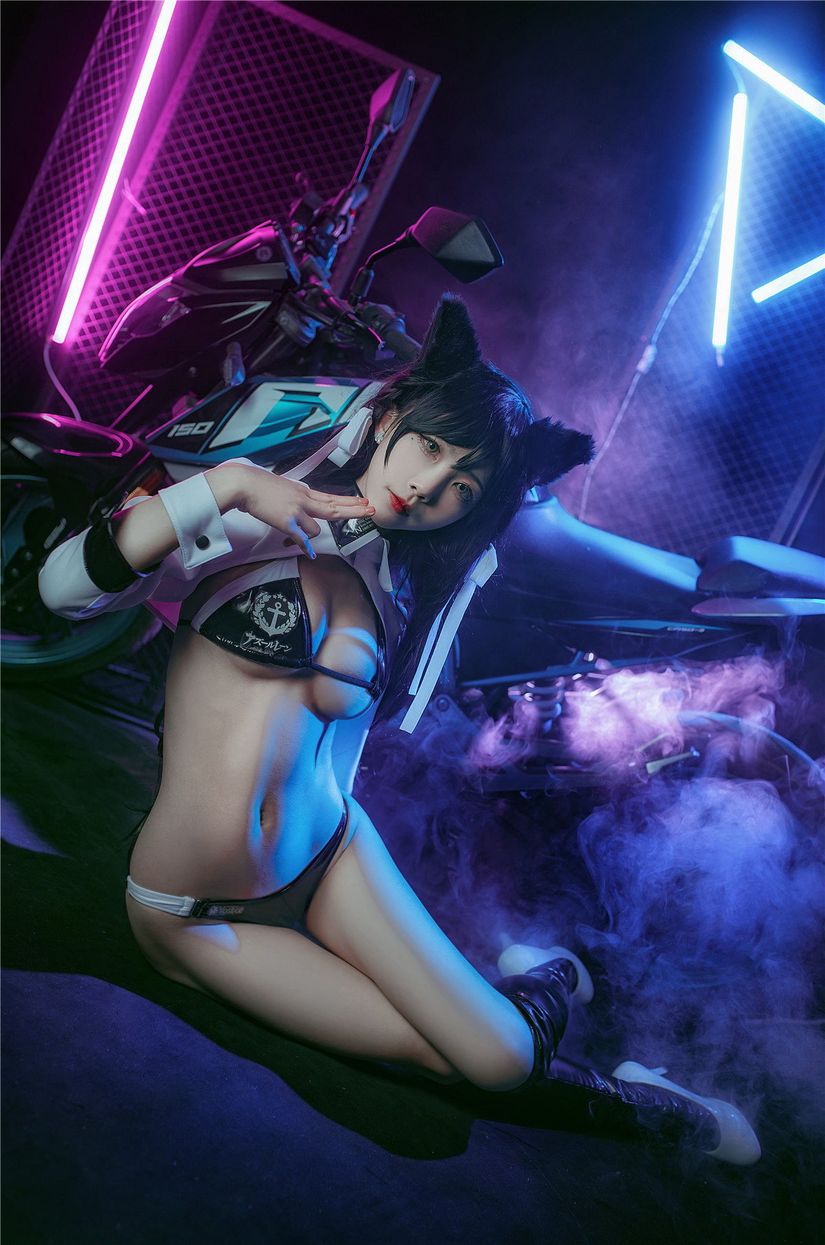 水淼aqua 爱宕犬 机车 [17P-167M]