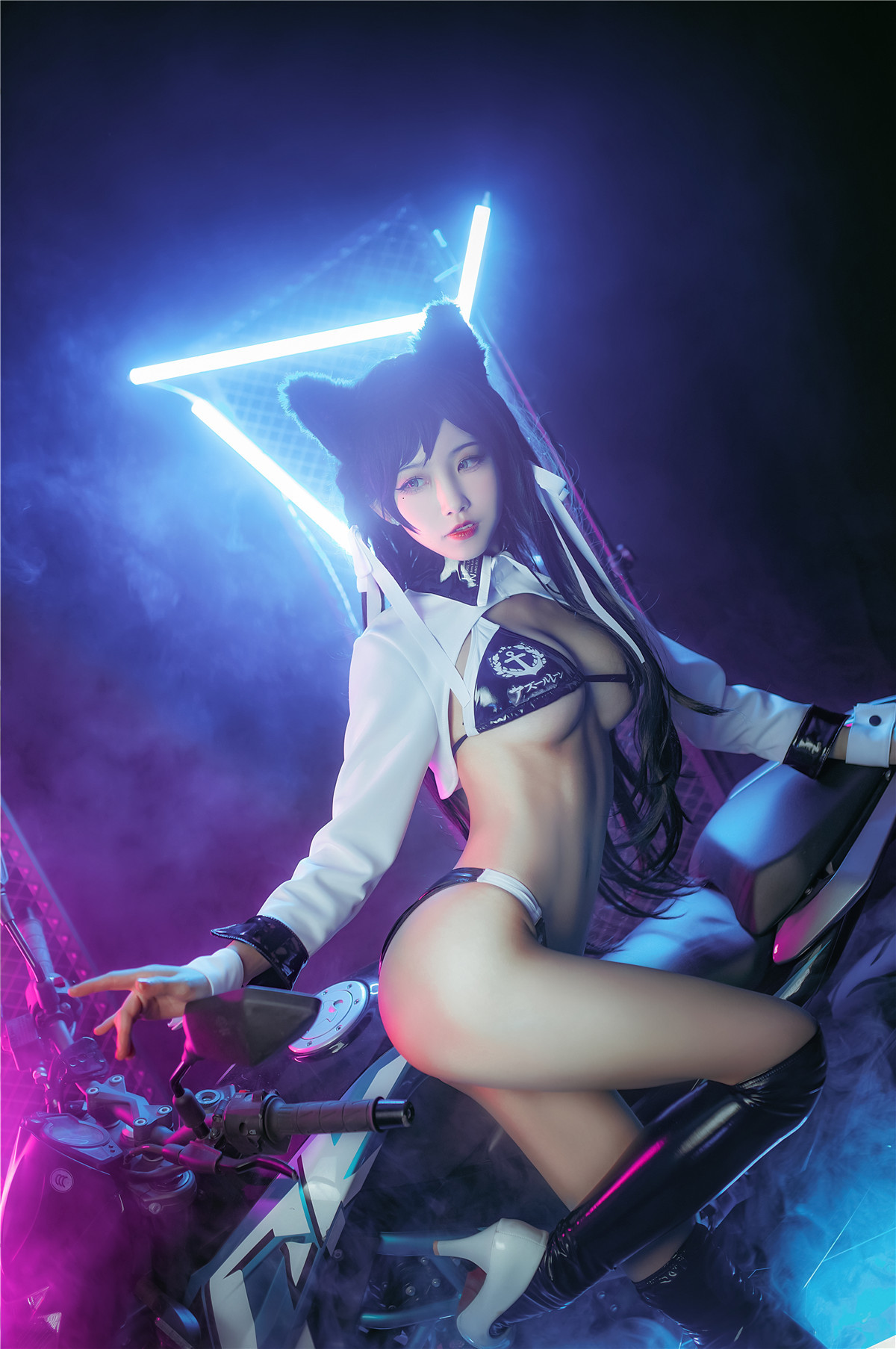 水淼aqua 爱宕犬 机车 [17P-167M]