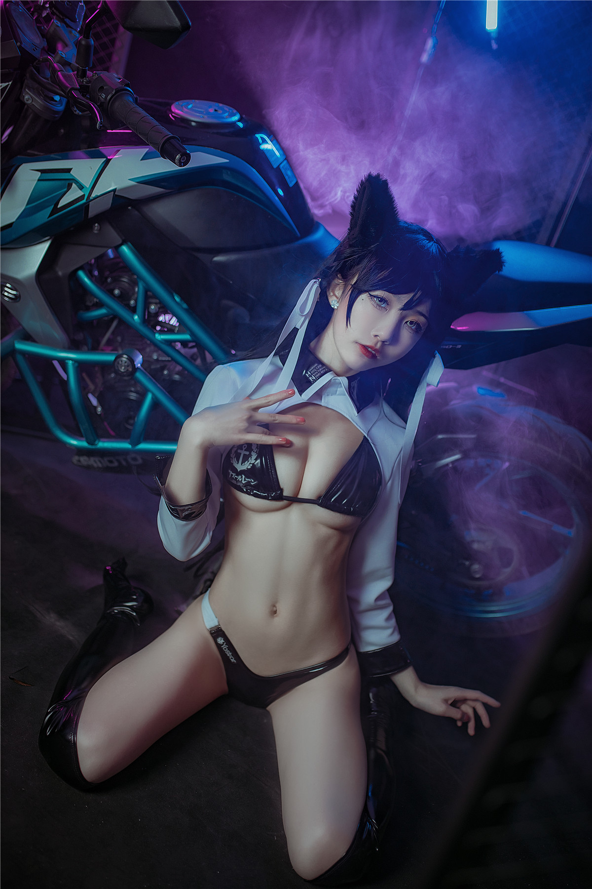 水淼aqua 爱宕犬 机车 [17P-167M]