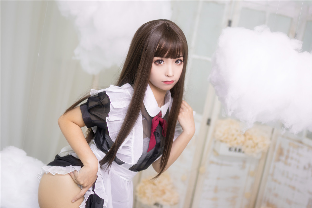 蠢沫沫 短透明女仆 [42P-450MB]