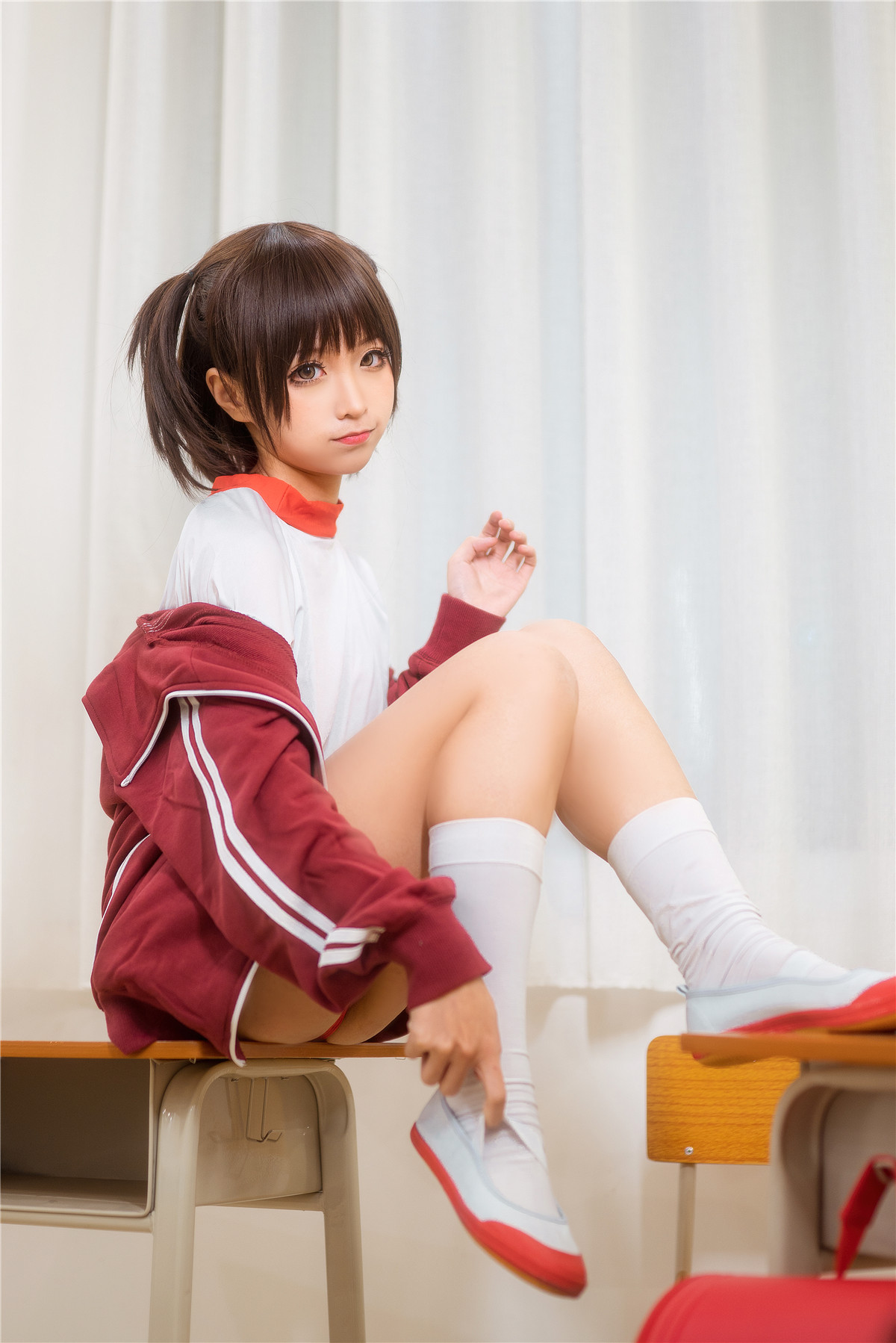 蠢沫沫 体操服红 [45P-420MB]