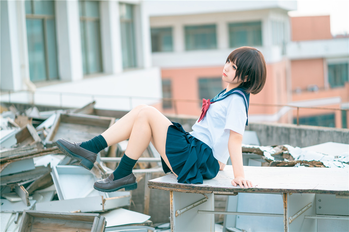 蠢沫沫 天台JK [40P-443MB]