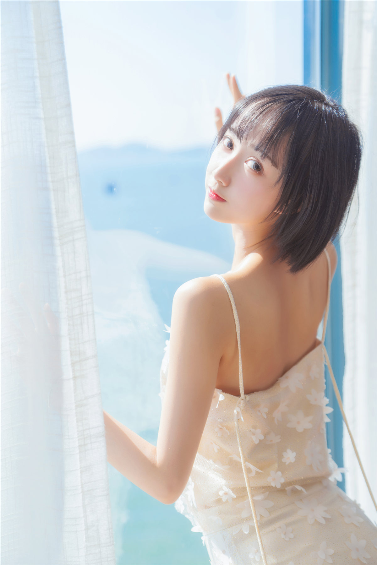 木棉棉OwO 暖冬的海 米色裙子[22P-391MB]